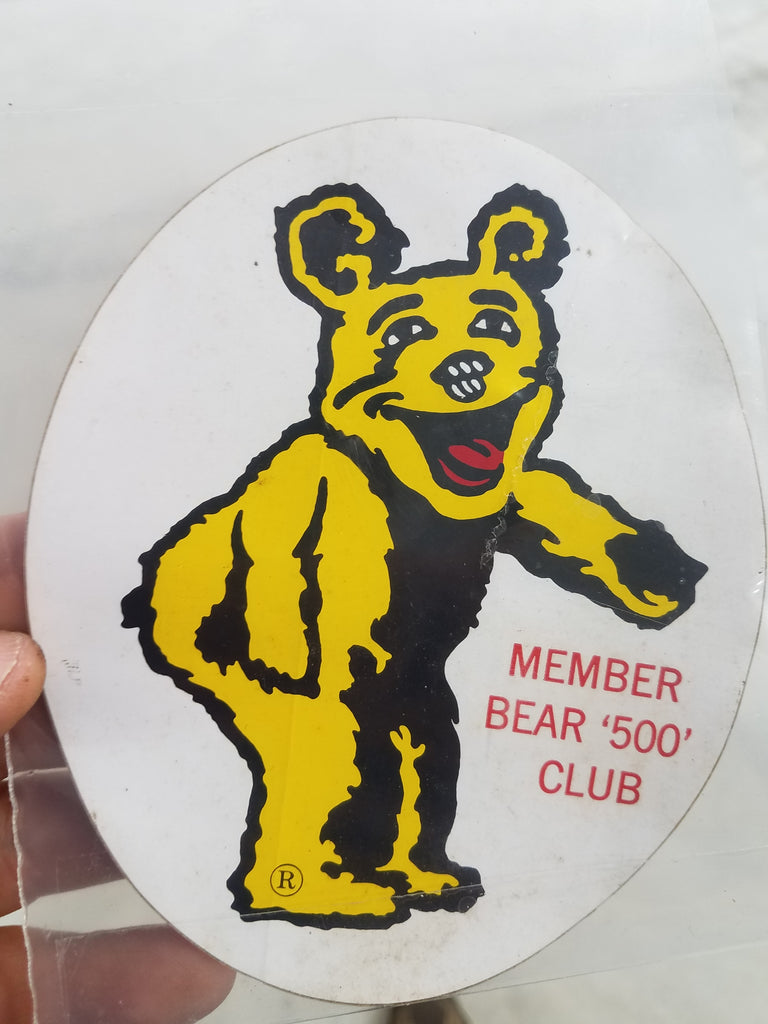 1967 Indianapolis Speedway Bear Member  "500' Club Decal