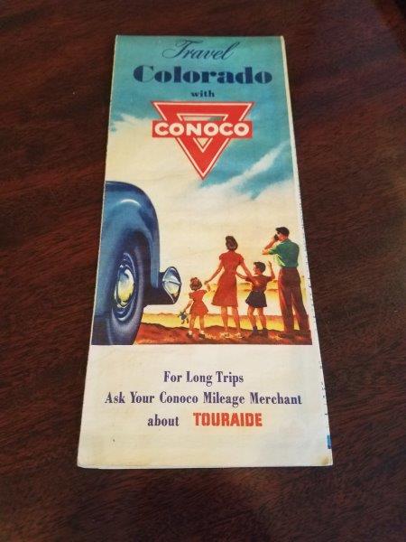 1940s Conoco Colorado Road Map