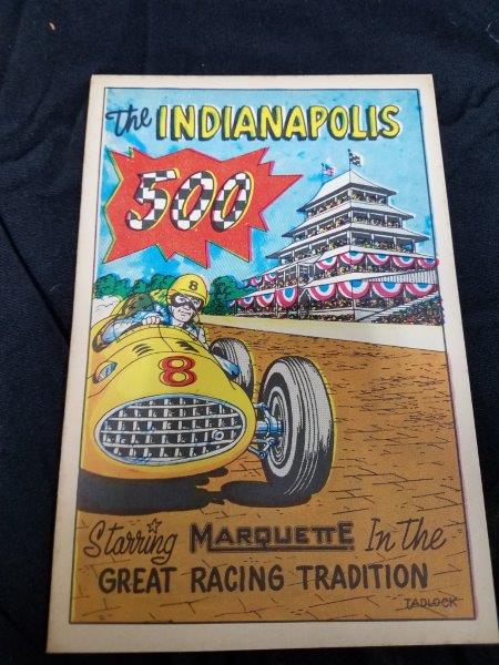 1957 INDIANAPOLIS 500 Marquette Program Comic/ Magazine Framed (12 pages)