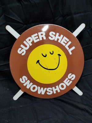 1960-1970s Shell "SUPER SHELL SNOWSHOES" Metal Tire Insert