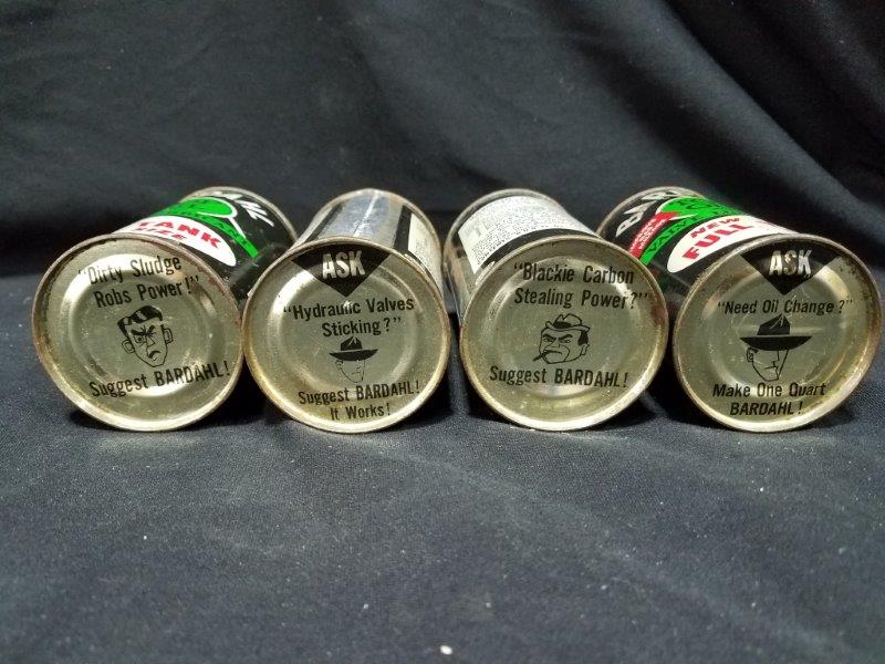 4 Bardahl Top Oil and Valve Lubricant Full 6 oz Metal Cans