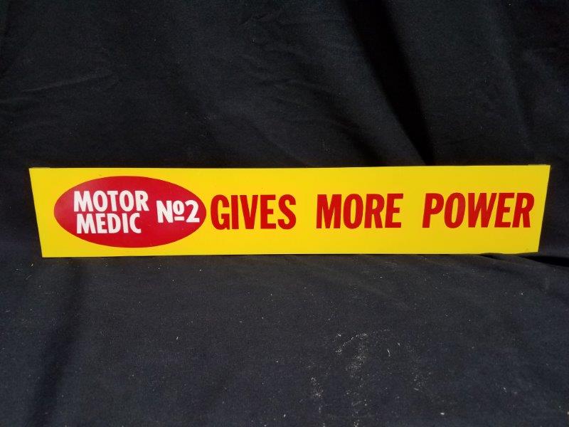 Motor Medic No 2 Gives More Power Metal Display Sign