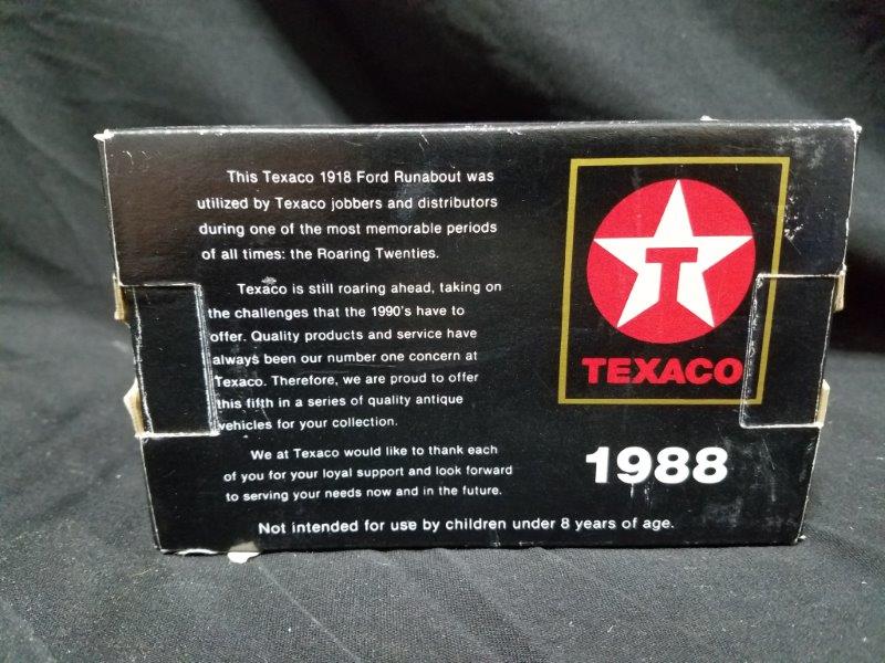 1918 Texaco Ford Runabout Die Cast Limited Edition Coin Bank with Key by Ertl in Original Box
