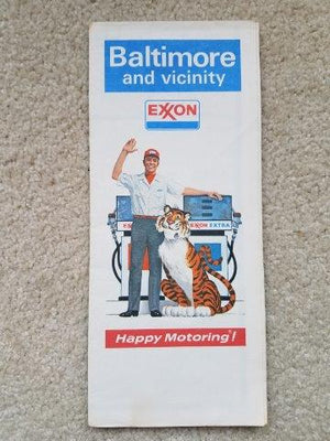 1973 Exxon Baltimore & Vicinity Road Map