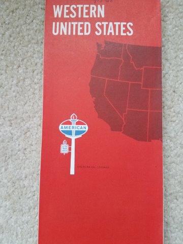 1968 Western US American Oil Road Map