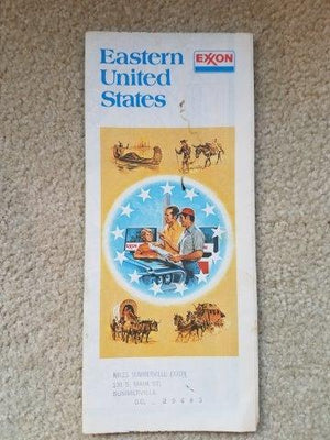 1976 Exxon Eastern US Road Map
