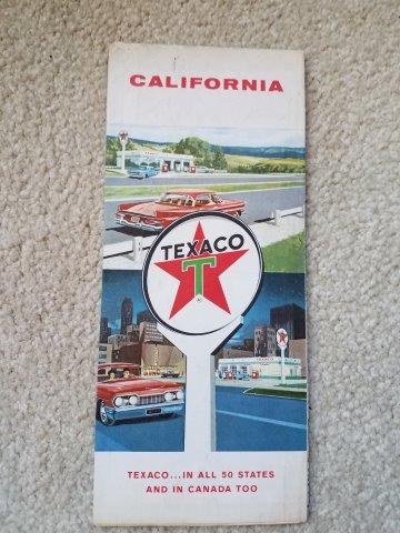 1961 Texaco California Road Map