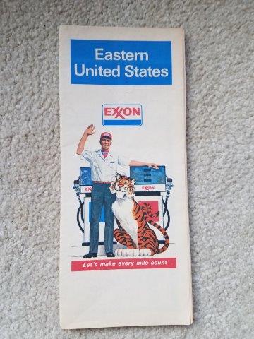 1978 Exxon Eastern US Road Map