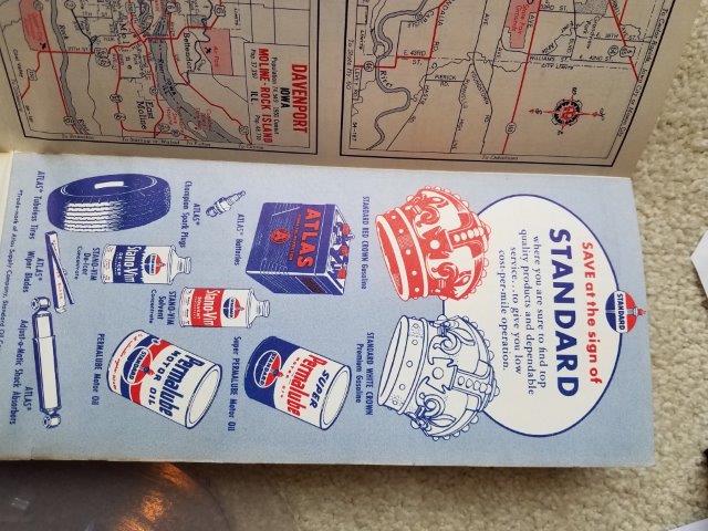 1950s Standard Oil Iowa Road Map