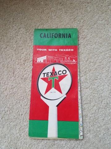 1959 Texaco California Road Map