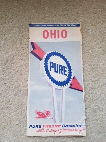 1966 Pure Oil Ohio Road Map