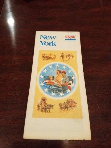 1975-1976 Exxon New York Road Map