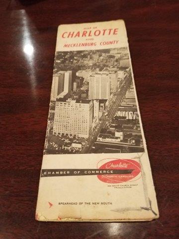 1959 Charlotte North Carolina Chamber of Commerce Map