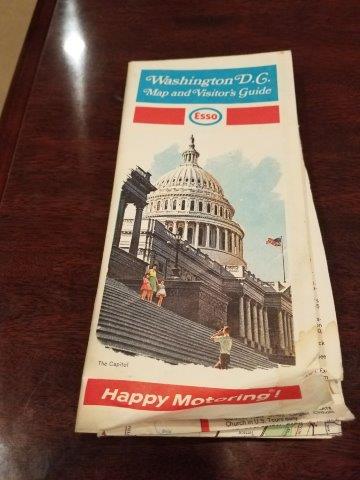 1972 Esso Washington DC Road Map and Visitor's Guide