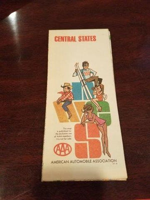 1971 AAA Central States Road Map