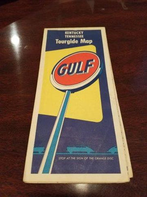 1950s Gulf Oil Kentucky Tennessee Tourguide Map