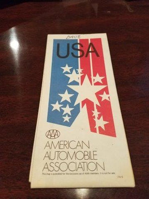 1974 AAA USA Road Map
