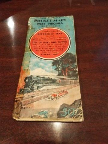 1940s Rand McNally West Virginia Pocket Map