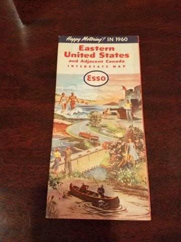 1960 Esso Eastern United States Road Map
