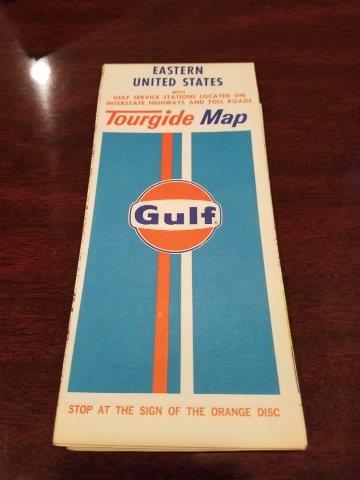1973 Gulf Oil Eastern United States Tourguide Map