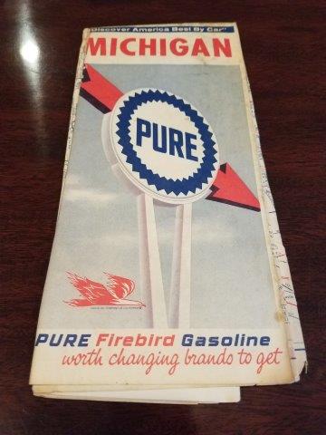 1966 Pure Oil Michigan Road Map