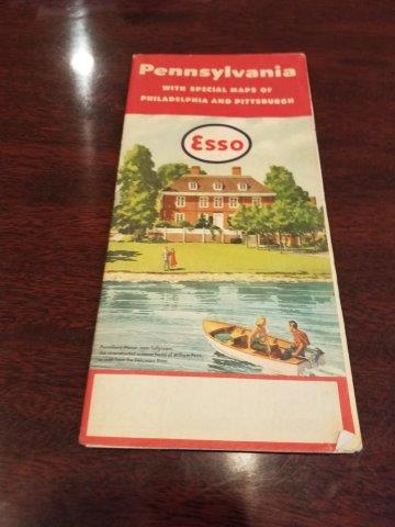1955-1956 Esso Pennsylvania Road Map