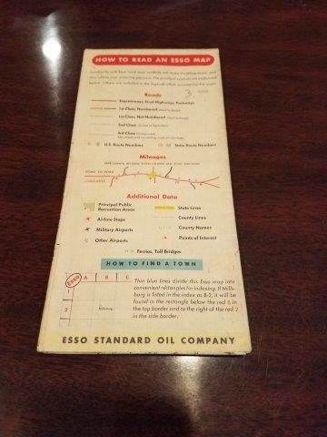 1955-1956 Esso Pennsylvania Road Map