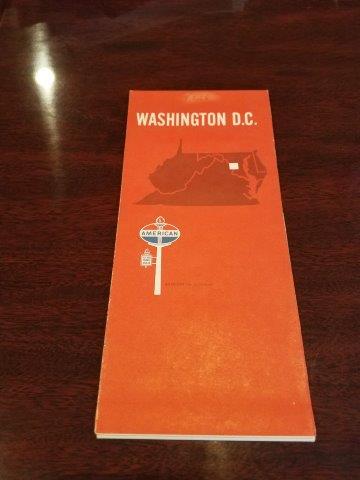 1967 Americian Oil Washington DC Road Map
