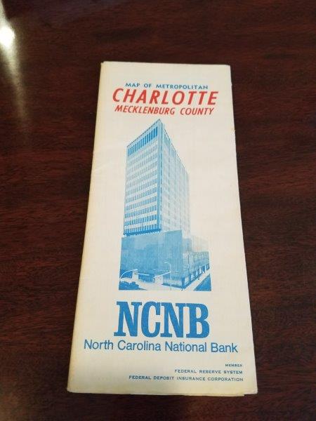 1970 Charlotte NC National Bank Map