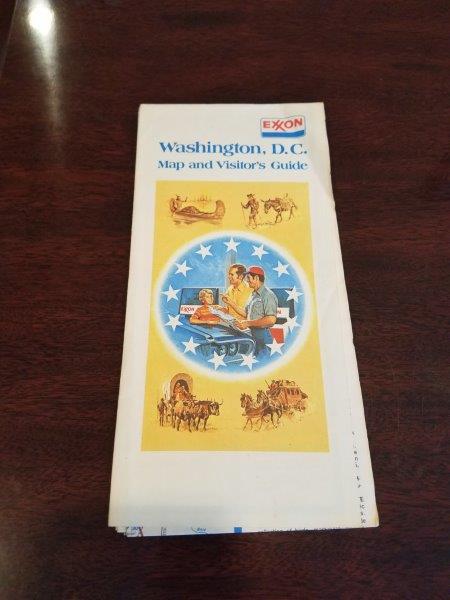 1975 Exxon Washington DC Road Map