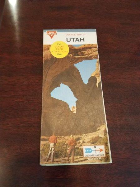1968 Conoco Utah Road Map