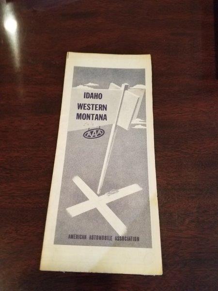 1953-1954 AAA Idaho, Western Montana Road Map
