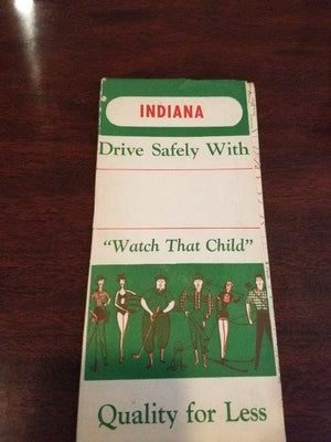 1956 Indiana Road Map