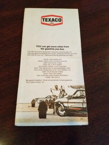 1976 Texaco Kentucky Tennessee Road Map