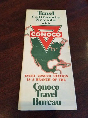 1936 Conoco California Nevada Road Map