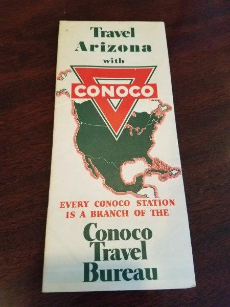 1936 Conoco Arizona Road Map