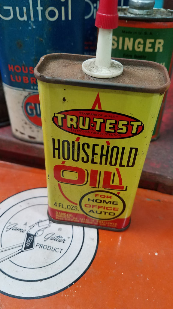 Tru-Test Household Oil 4oz Metal Oil Can
