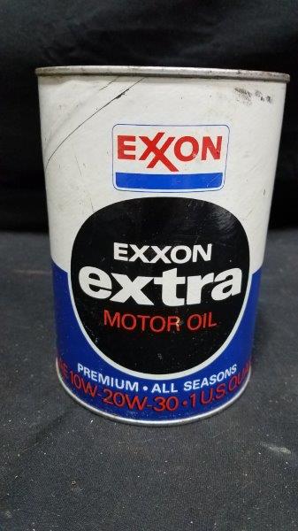 Exxon Extra Full Quart Cardboard Oil Can