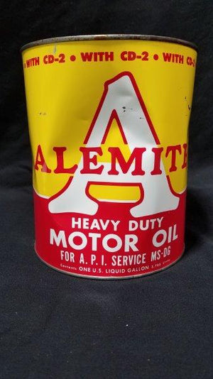 Alemite Motor Oil Full 1 Gallon Metal Can