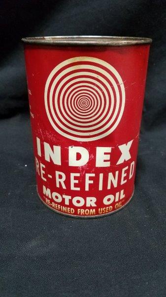 Index Oil Quart Full Metal Can