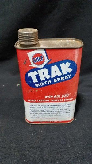 Gulf Trak Moth Spray 1 Pint Metal Empty Can