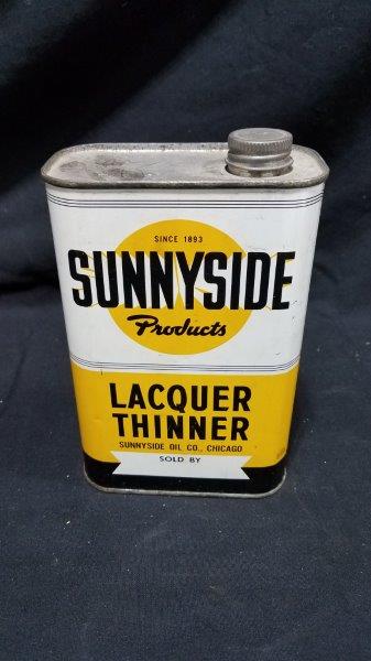 Sunnyside Oil Laquer Thinner 1 Quart Empty Metal Can