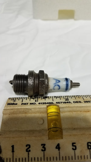 Rare Vintage AC 86 Spark Plug w/ Blue Ring Top 7/8" Hex 3/4" Threads 2 1/2" Length