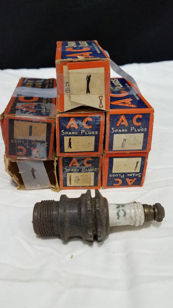 Rare Vintage 7 AC No. 1 Spark Plugs in Original Boxes