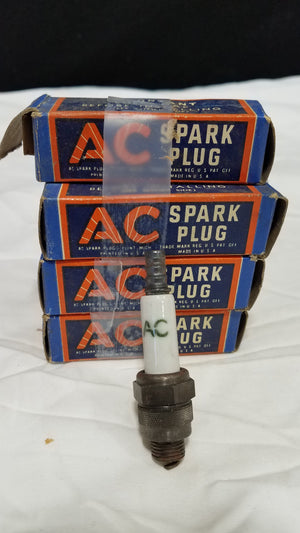 Rare Vintage 7 AC 108 Spark Plugs in Original Boxes