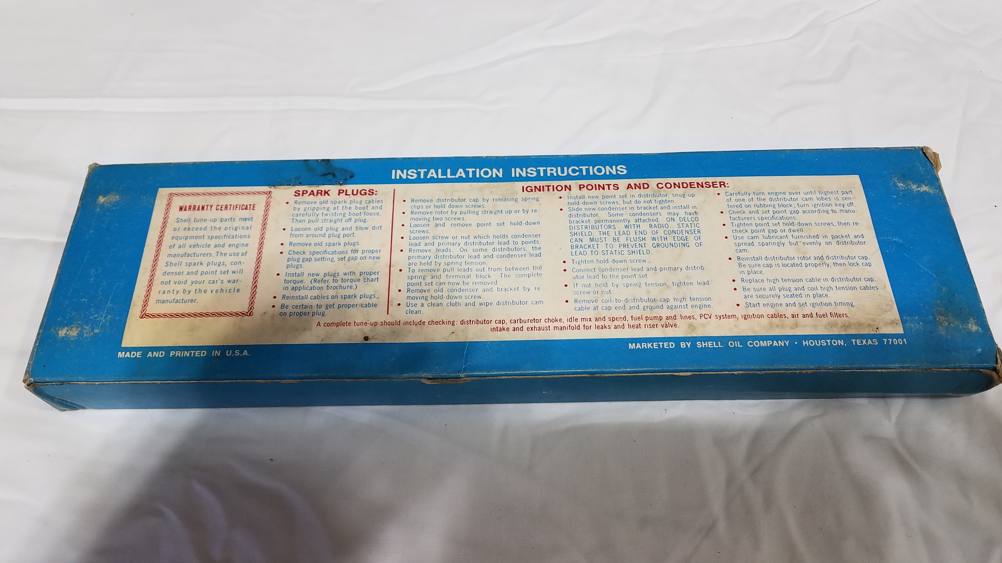 Rare Vintage 8 Shell K-91 Spark Plugs in Original Box