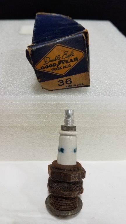 Rare Vintage Goodyear 36 Double Eagle Spark Plug with Box