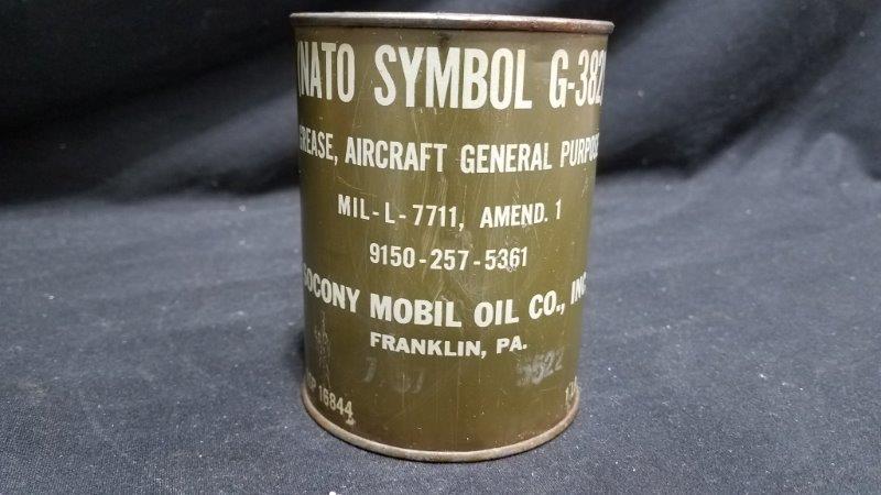 Socony Mobil NATO Military 1 Lb Grease Can