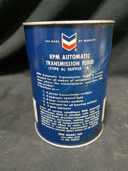RPM Automatic Transmission Fluid Full Quart Composite Oil Can