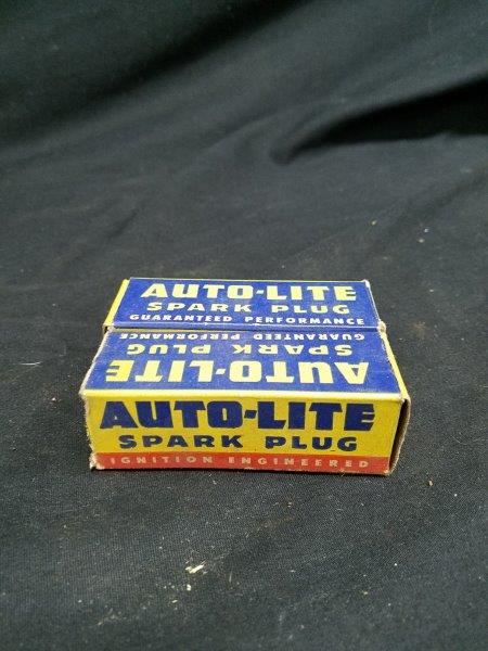 Vintage Auto-Lite T-7 Spark Plugs (Lot of 2)